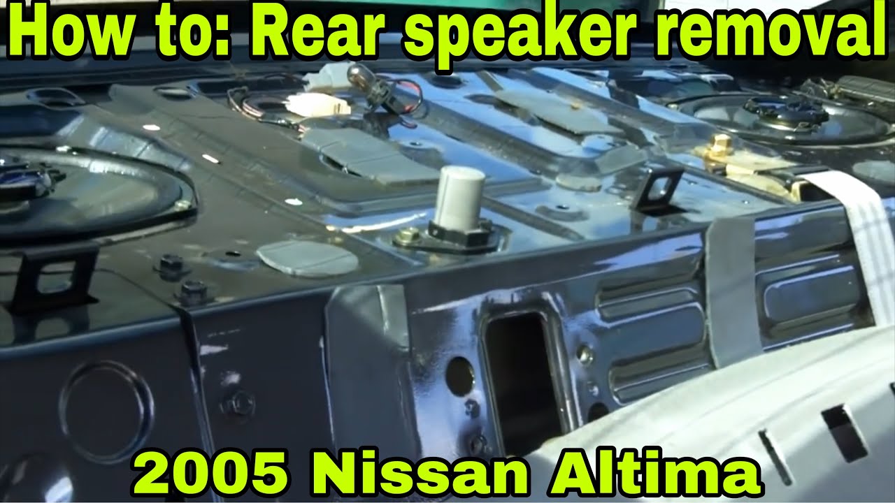 Remove rear speakers 2002 nissan altima #8