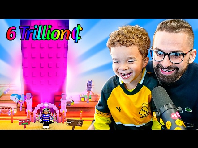 DROPAMOS AS SEMENTES MAIS RARAS no GROW A GARDEN! 🌱💎 Meu filho não acreditou 😳