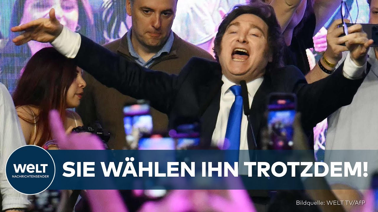 KETTENSÄGEN-PRÄSIDENT JUBELT: Überraschung in Argentinien ‒ Javier Milei räumt bei Wahl ab!