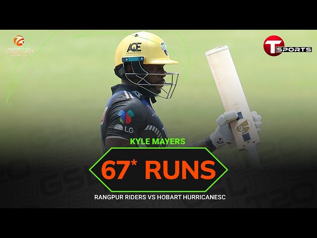 Unbeaten 67! Kyle Mayers Anchors the Innings | Hobart Hurricanes vs Rangpur Riders | GSL 2025