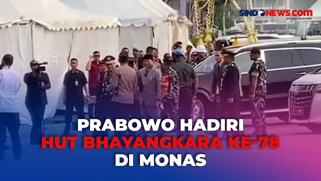 Usai Jalani Operasi Kaki, Prabowo Hadiri HUT Bhayangkara ke-78 di Monas