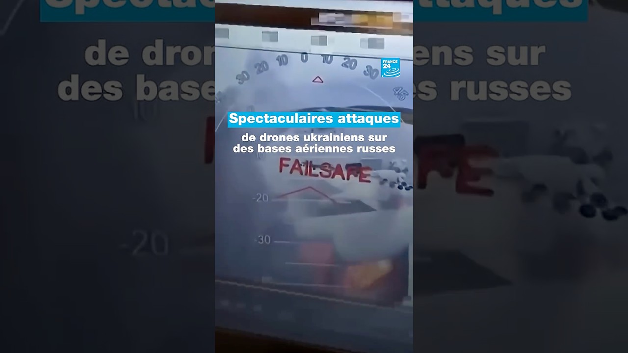 Spectaculaires attaques de drones ukrainiens sur des bases aériennes russes • FRANCE 24