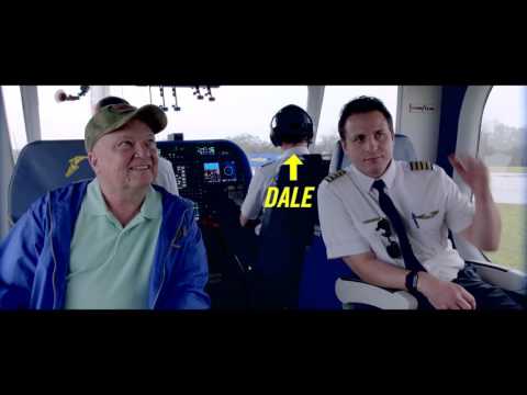 Dale Earnhardt Jr. surprises military veteran and racing fan Paul Siverson in the Goodyear Blimp near Daytona Beach, Fla., Wednesday, Feb. 22, 2017. (Gary Lloyd McCullough for Goodyear) Dale Earnhardt Jr. surprises military veteran and racing fan Paul Siverson in the Goodyear Blimp near Daytona Beach, Fla., Wednesday, Feb. 22, 2017. (Gary Lloyd McCullough for Goodyear)