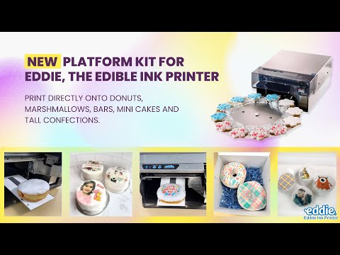 New Donut Printer - Print on Donuts, Mini Cakes & More with Eddie, The Edible Ink Printer.