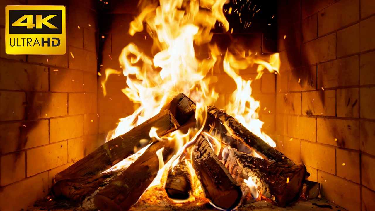 🔥 The Best Burning Fireplace with Calm Crackling Fire and Cozy Room Ambience for Quiet Winter Days