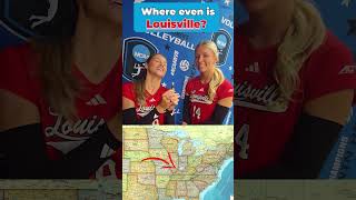 Louisville fast facts with UL volleyball's Elena Scott & Anna DeBeer 🏐 #shorts