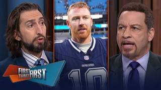 Cowboys beat tomato can Panthers, should Jets fans have hope, Tua's struggles | FIRST THINGS FIRST