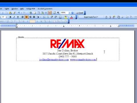 how to make a professional letterhead in word