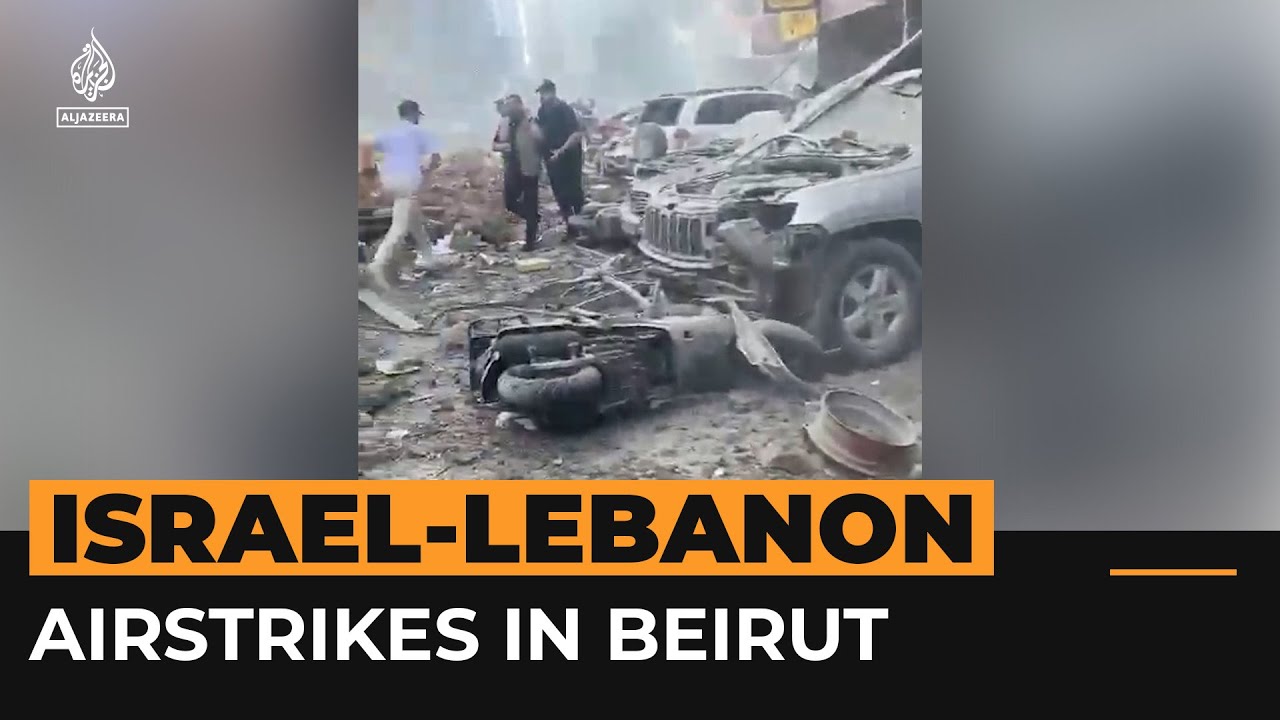 Israeli airstrikes hit densely populated Beirut neighbourhood | AJ #Shorts