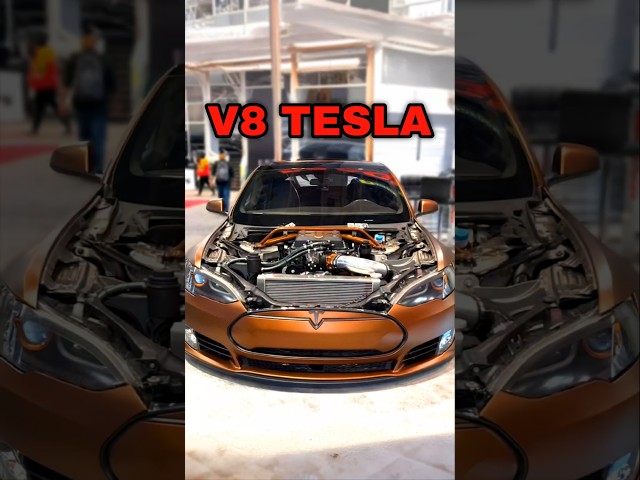 LS Swapped Tesla Model S! #V8 #EV