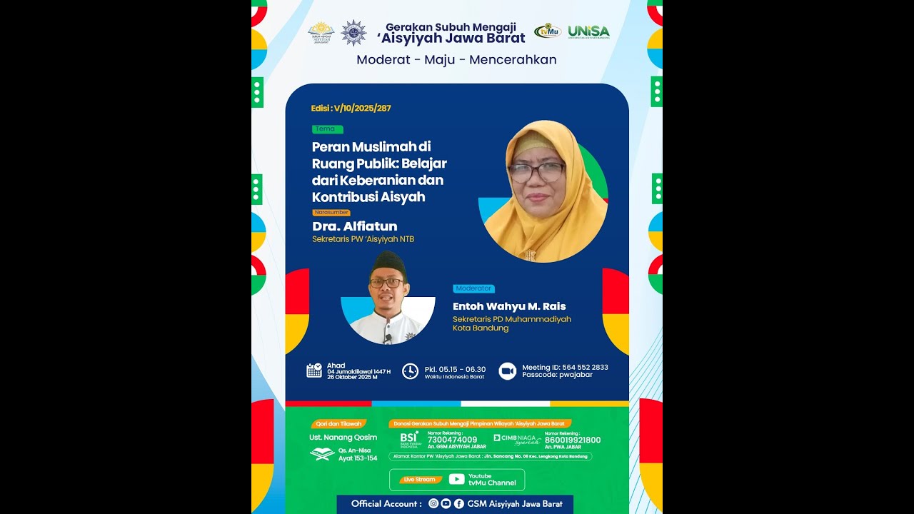 GSM | Peran Muslimah Di Ruang Publik: Belajar Dari Keberanian Dan Kontribusi 'Aisyah - MuhammadiyahNews.com GSM | Peran Muslimah Di Ruang Publik: Belajar Dari Keberanian Dan Kontribusi 'Aisyah - MuhammadiyahNews.com