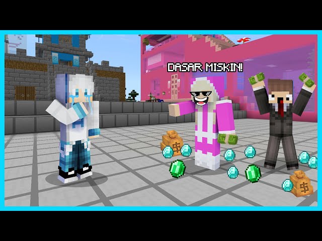 MIPAN & ZUZUZU JADI KAYA RAYA DAN MELUPAKAN AKUDAV DI MINECRAFT! SOMBONG BANGET