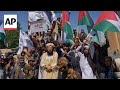 Protesters in Afghanistan march in support of Palestinians in Gaza