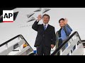 Chinese President Xi Jinping arrives in Serbia