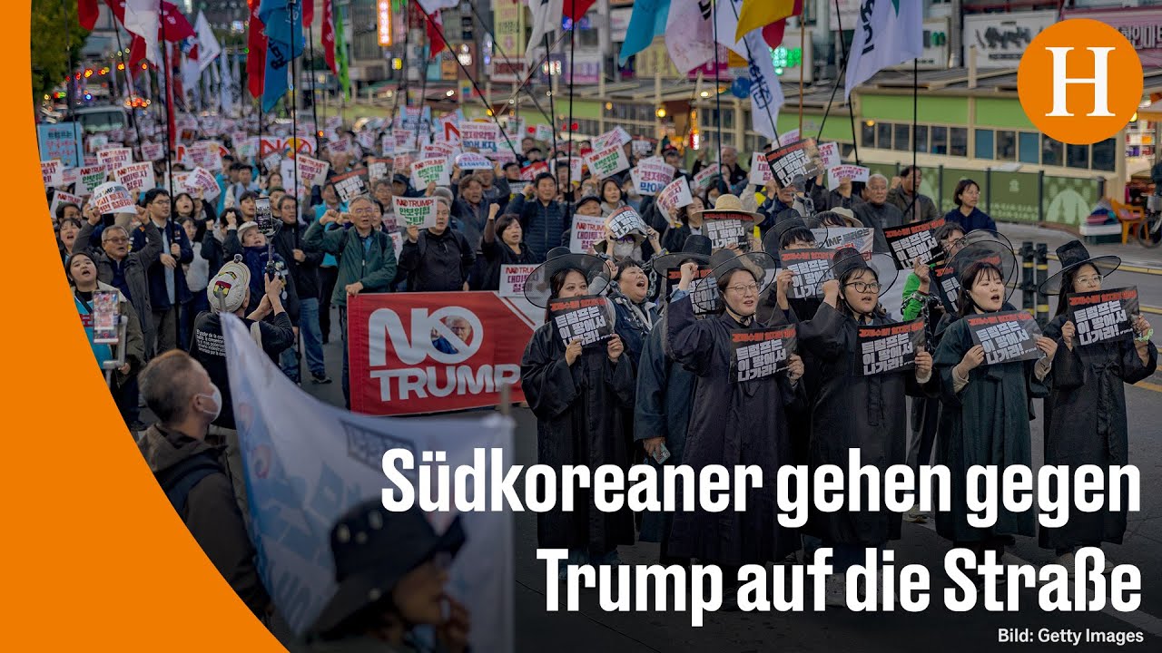 „No Kings“: Trump in Südkorea mit Protesten empfangen