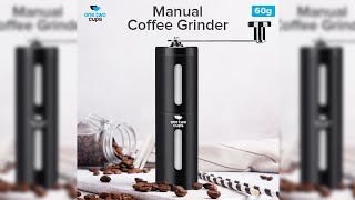 Pratinjau video produk One Two Cups Alat Penggiling Kopi Manual Coffee Grinder Adjustable 60g - RH200