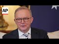 Australian prime minister welcomes the US peace plan for Gaza
