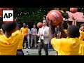 Prince Harry shows basketball prowess at event in Nigerian capital