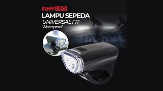 Pratinjau video produk TaffLED Lampu Depan Sepeda LED Universal Fit Waterproof Baterai AA - A126