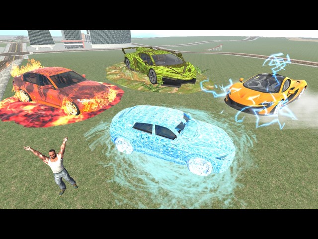 Franklin Found Secret Elemental Cars in Indian Bike Driving 3D
