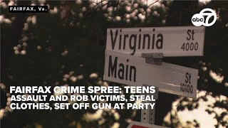 Fairfax crime spree: teens allegedly assault and rob victims, steal clothes, set off gun at party