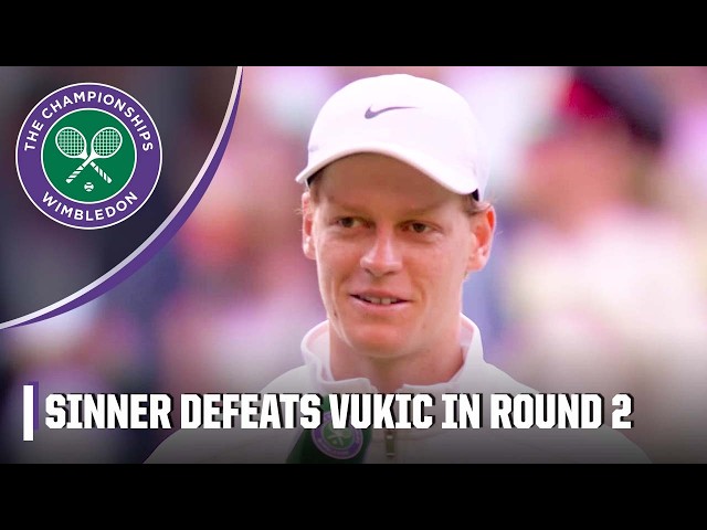 Sinner reflects on defeating Vukic in straight sets, is staying ‘focused’ amid Wimbledon upsets 😤