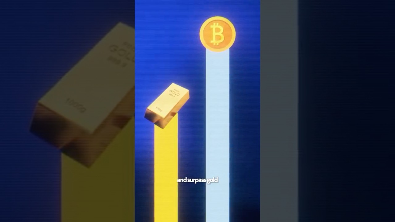 Bitcoin will catch up and surpass gold because it's in the middle of adoption bitcoin crypto gold