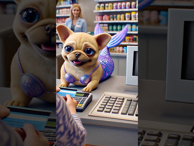 Why Did This Cute Dog Buy a Mermaid Costume? His Secret Plan is Revealed! 🧜‍♀️🐶