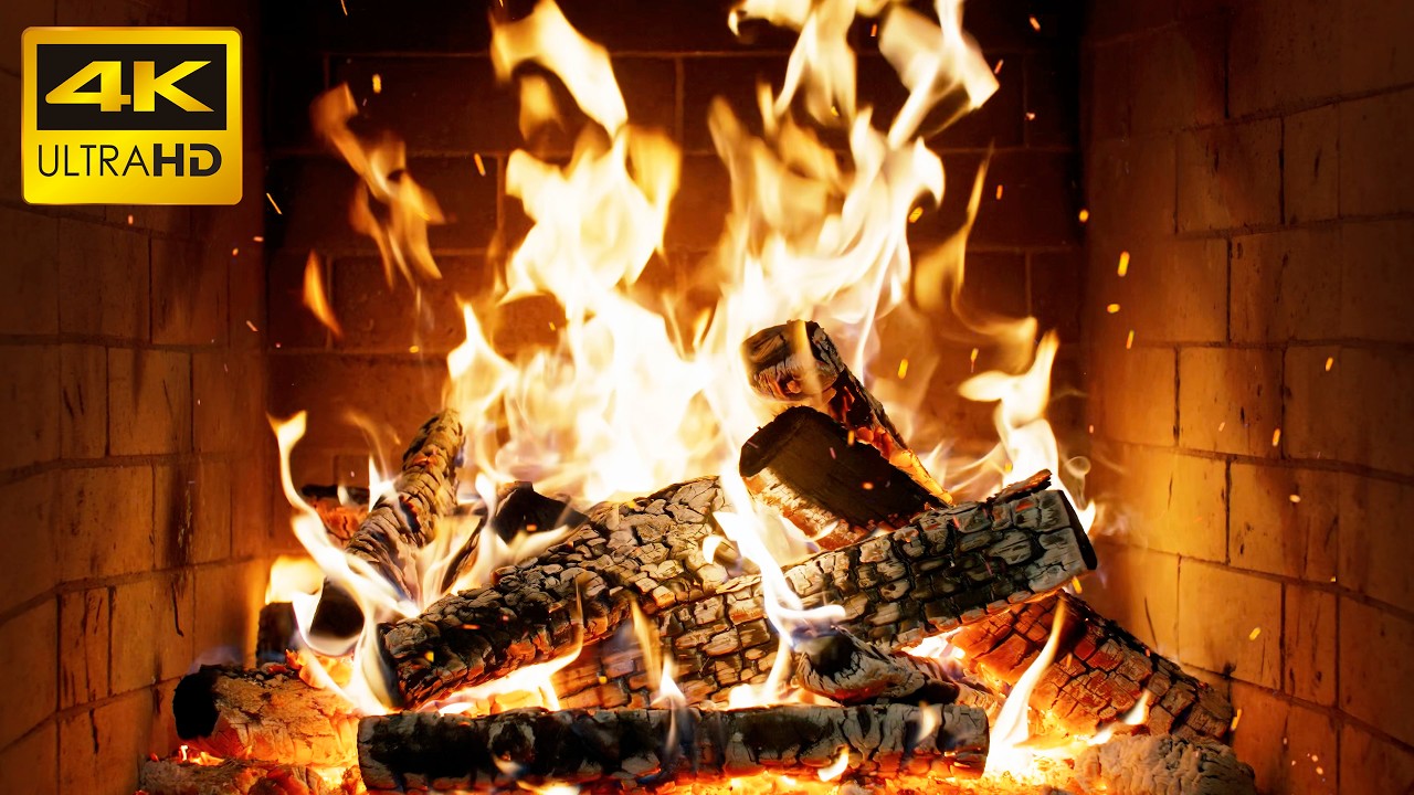 🔥 FIREPLACE ENDLESS WARMTH | Calming Hearth Noises and Firelight for Serene Winter Holidays | 4K