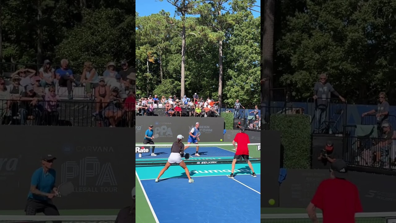 CJ Klinger shows how to find the perfect angle for the pickleball putaway!