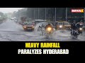 Heavy Rainfall Paralyzes Hyderabad; Roads Flooded, Vehicles Stranded Across City