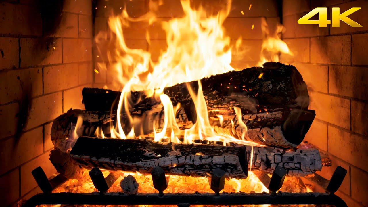🔥 The Most Beautiful Fireplace with Crackling Wood and Soft Night Ambience for Evening Routine