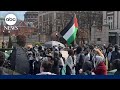Students hold pro-Palestinian protest at Columbia University after presidents congressional hearing