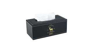 Pratinjau video produk TaffHOME Kotak Tisu Premium Kulit Tissue Box - ZJ007