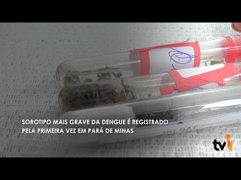 Vídeo: Sorotipo mais grave da Dengue é registrado pela primeira vez em Pará de Minas