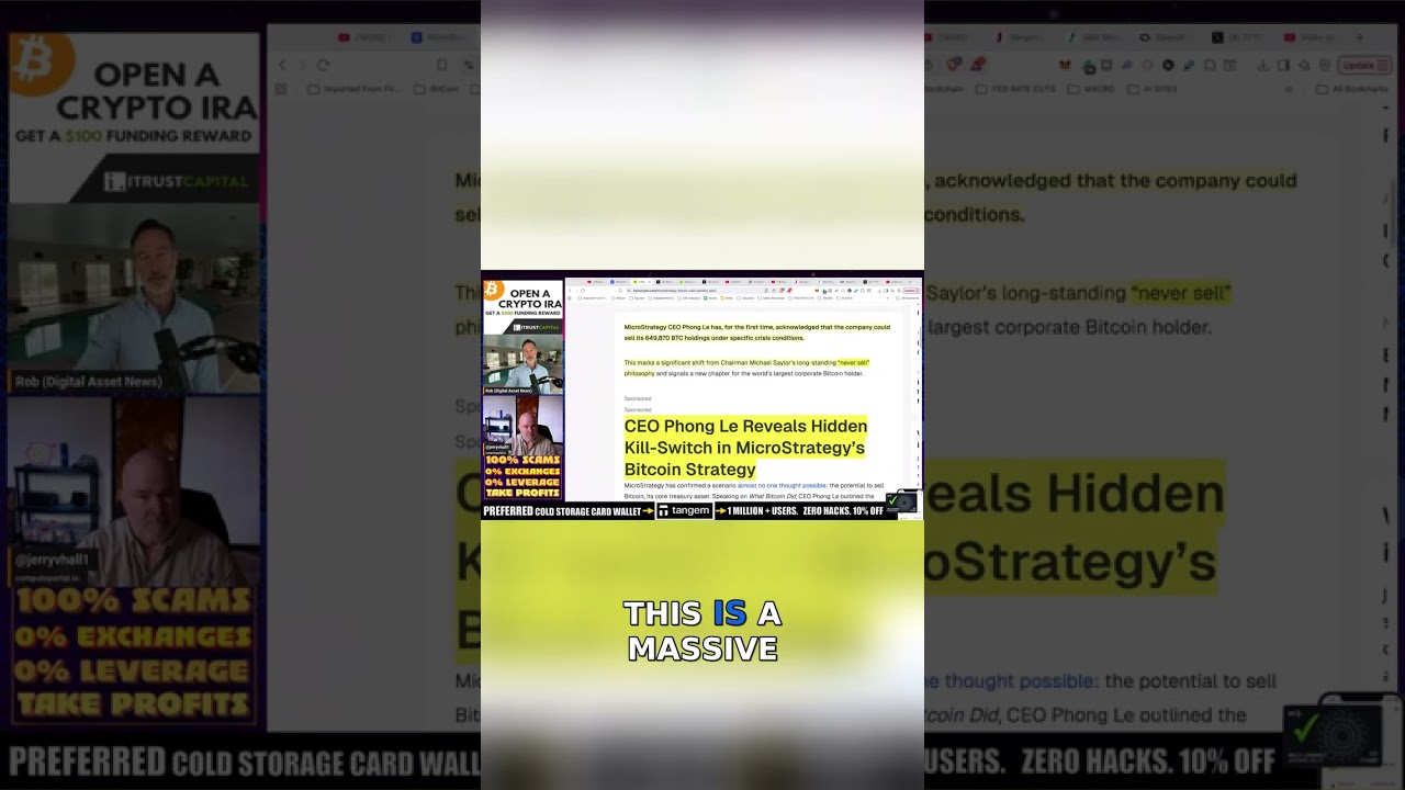 MicroStrategy's Shocking Admission: Bitcoin Sale Possible!