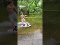 No boat required: Kids wakeboard down flooded street in Louisiana  - 00:34 min - News - Video