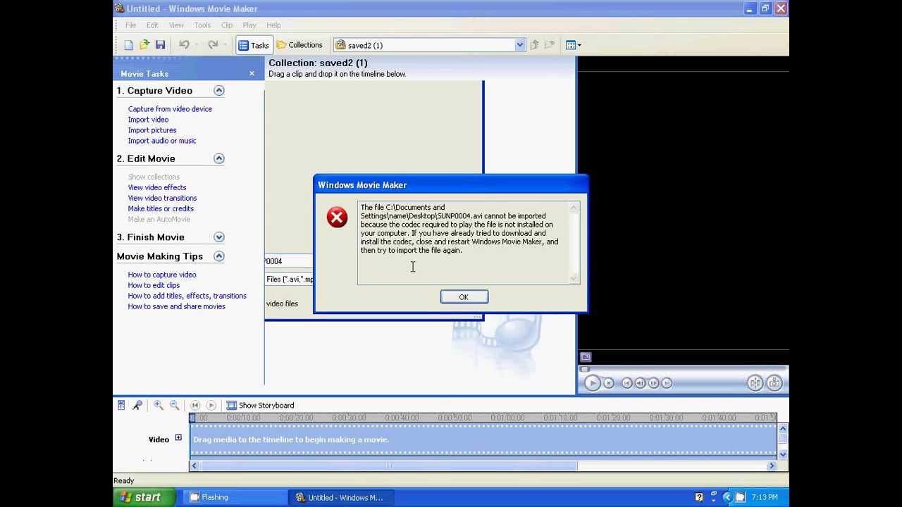 How To Fix A Codec Required Error In Windows Movie Maker YouTube