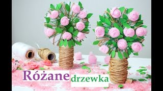 Różane drzewko z rolki, to ciekawy pomysł na wyjątkową i przestrzenną pracę plastyczną. Różane drzew