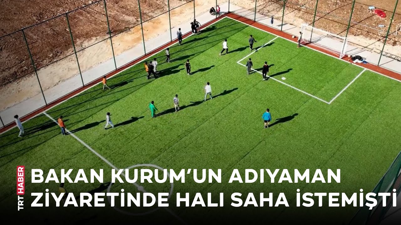 Bakan Kurum, depremzede çocuğa verdiği halı saha sözünü tuttu