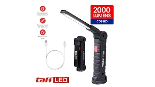 Pratinjau video produk TaffLED Senter Worklight COB Magnetic Flashlight LED 2000 Lumens - 175A