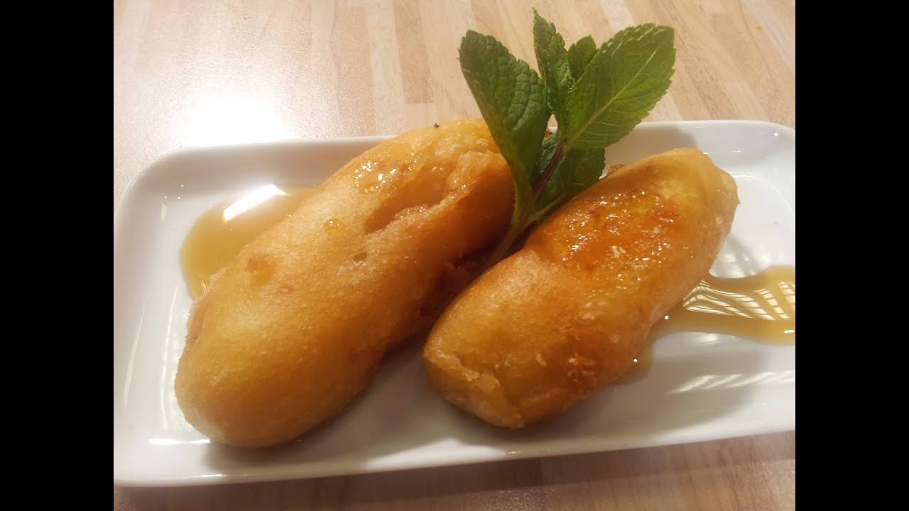 Frittierte Banane Frittierte Banane