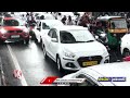 Heavy Traffic Jam In Begumpet Due To Rains In Hyderabad | V6 News  - 03:22 min - News - Video