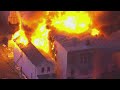 Raw Video: Buildings Engulfed In Fire In Newark