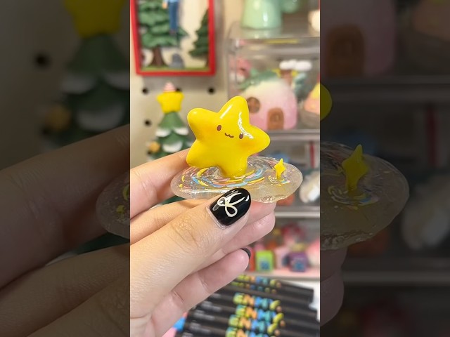 ⭐💛⭐Made a Tiny Yellow Star ⭐💛 Stone Clay DIY Magic Stone Clay Vibes~ #doll #creativeclayideas #diy