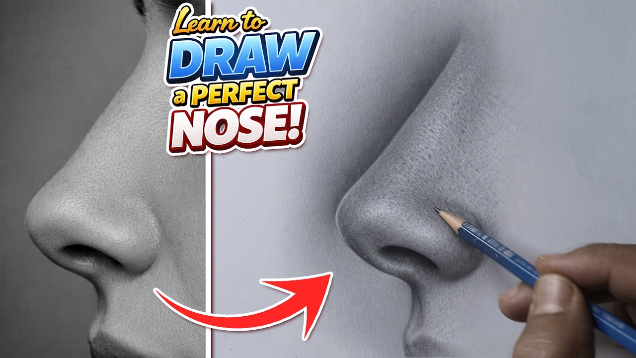 How to Draw a Perfect Nose Step by Step (Beginner Friendly)