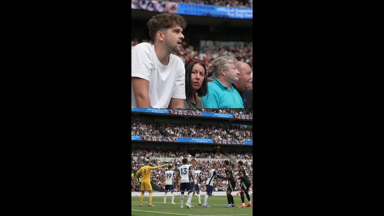 Pitchside angles of Gabriel's towering header in the North London Derby!