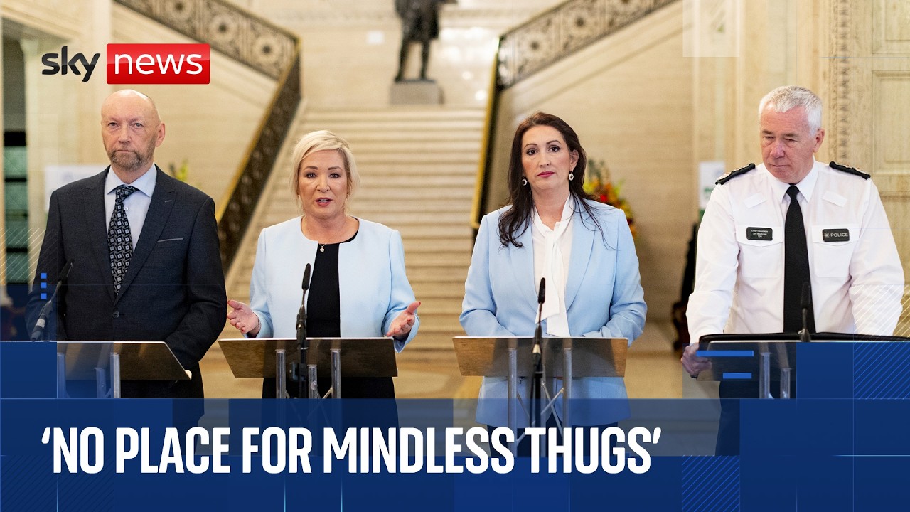 Northern Ireland leaders hold news conference on car bomb attack on police station