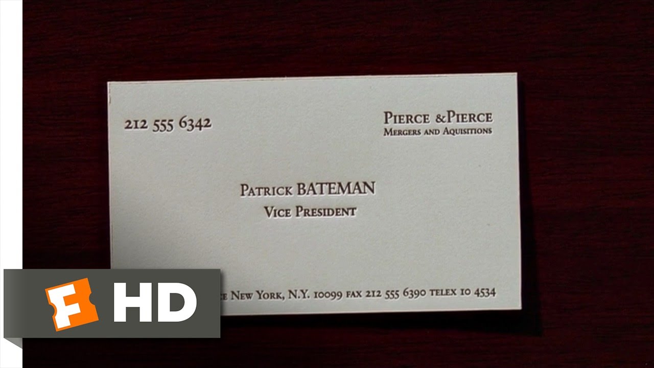 American Psycho (2/12) Movie CLIP - Business Cards (2000) HD - YouTube