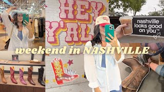 NASHVILLE Weekend Vlog 🤠  shopping, the BEST bbq, 12 south, branding tecovas, weekend like a local 🎶